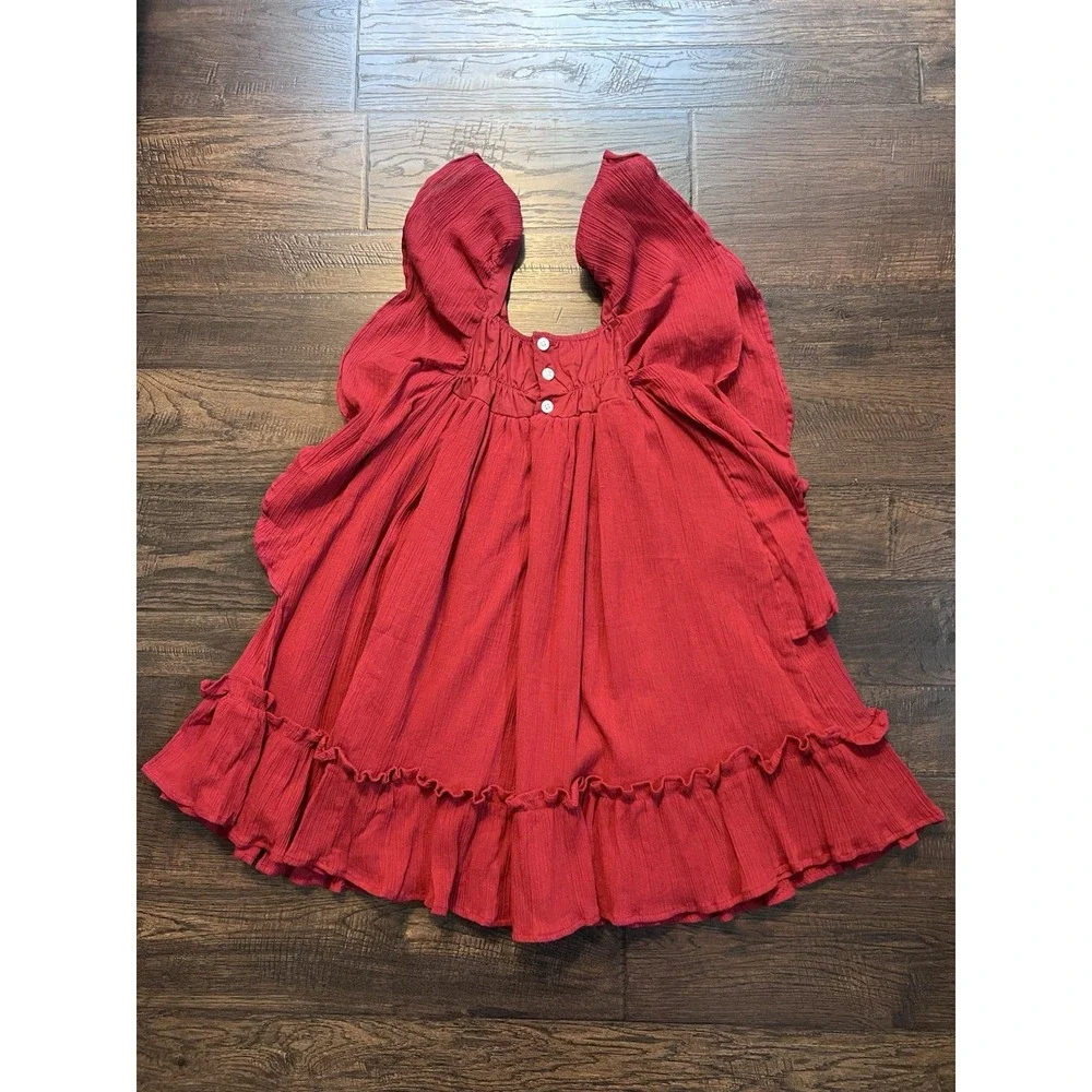 WDW Well Dressed Wolf Red Ana dress Tunic Size 7 Youth Independence‎ Day NWT